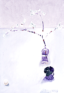 Bl&uuml;te, Veilchen und Ei