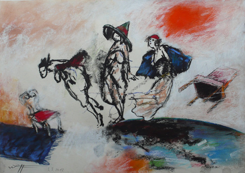 Ohne Titel, 2012, Mischtechnik auf Papier, 42 x 49,4 cm